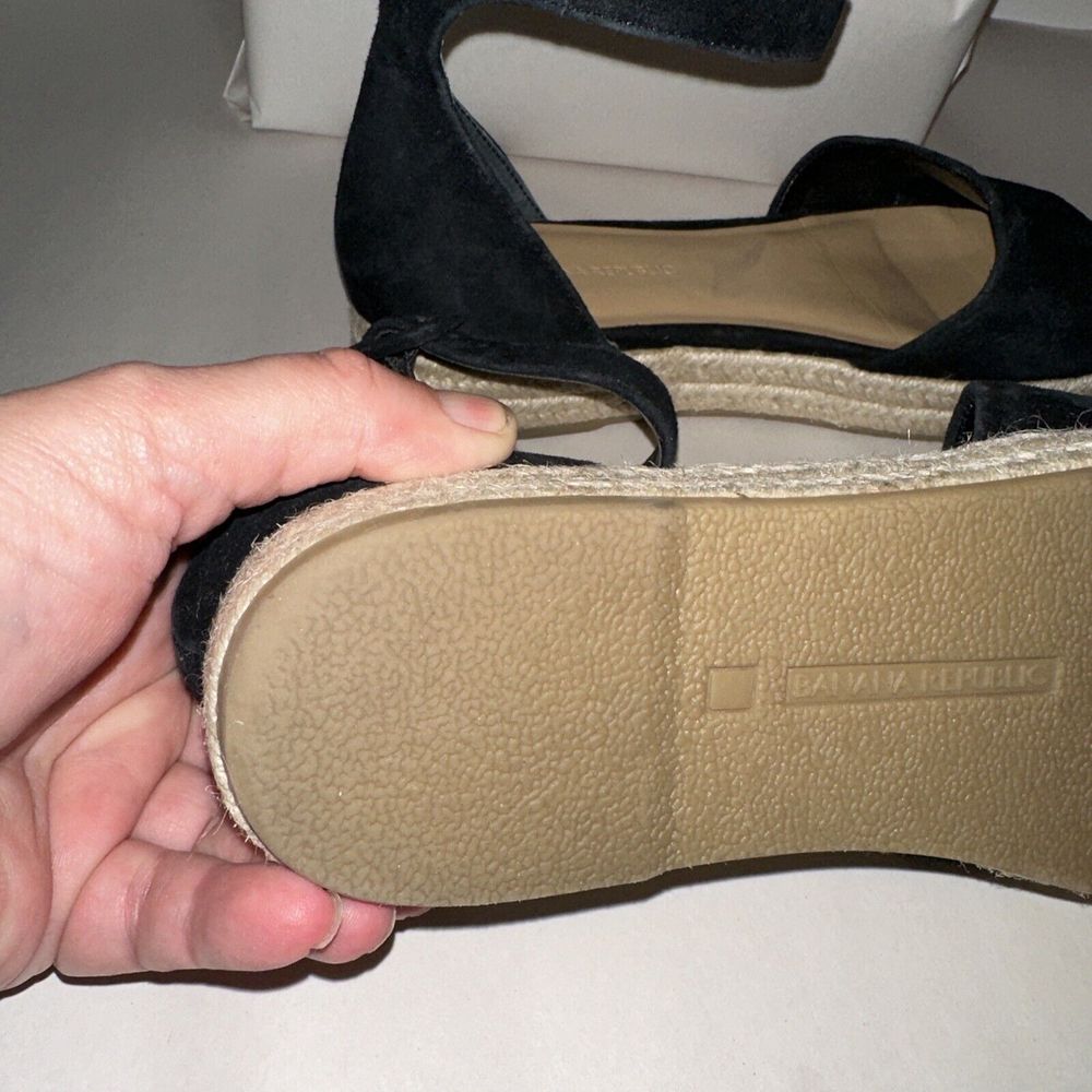 banana republic PEEP-TOE FLATFORM ESPADRILLE SANDAL  7.5 - Picture 4 of 7